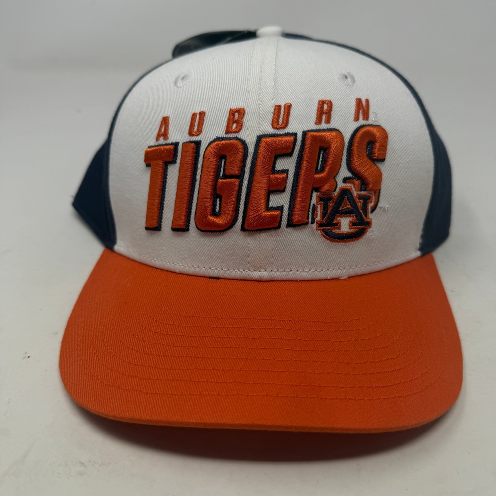 Auburn Hat Mens OSFA White Orange NCAA Football Snapback Captivating NEW